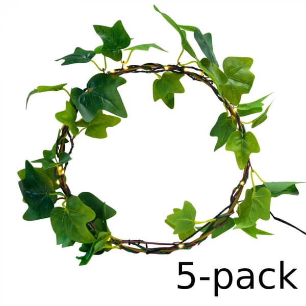 5-pakning GadgetMonster Green Leaf Light String