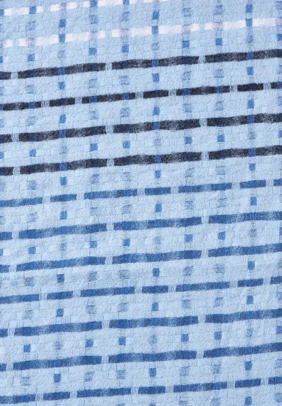 Schal mit Karomuster - gentle blue