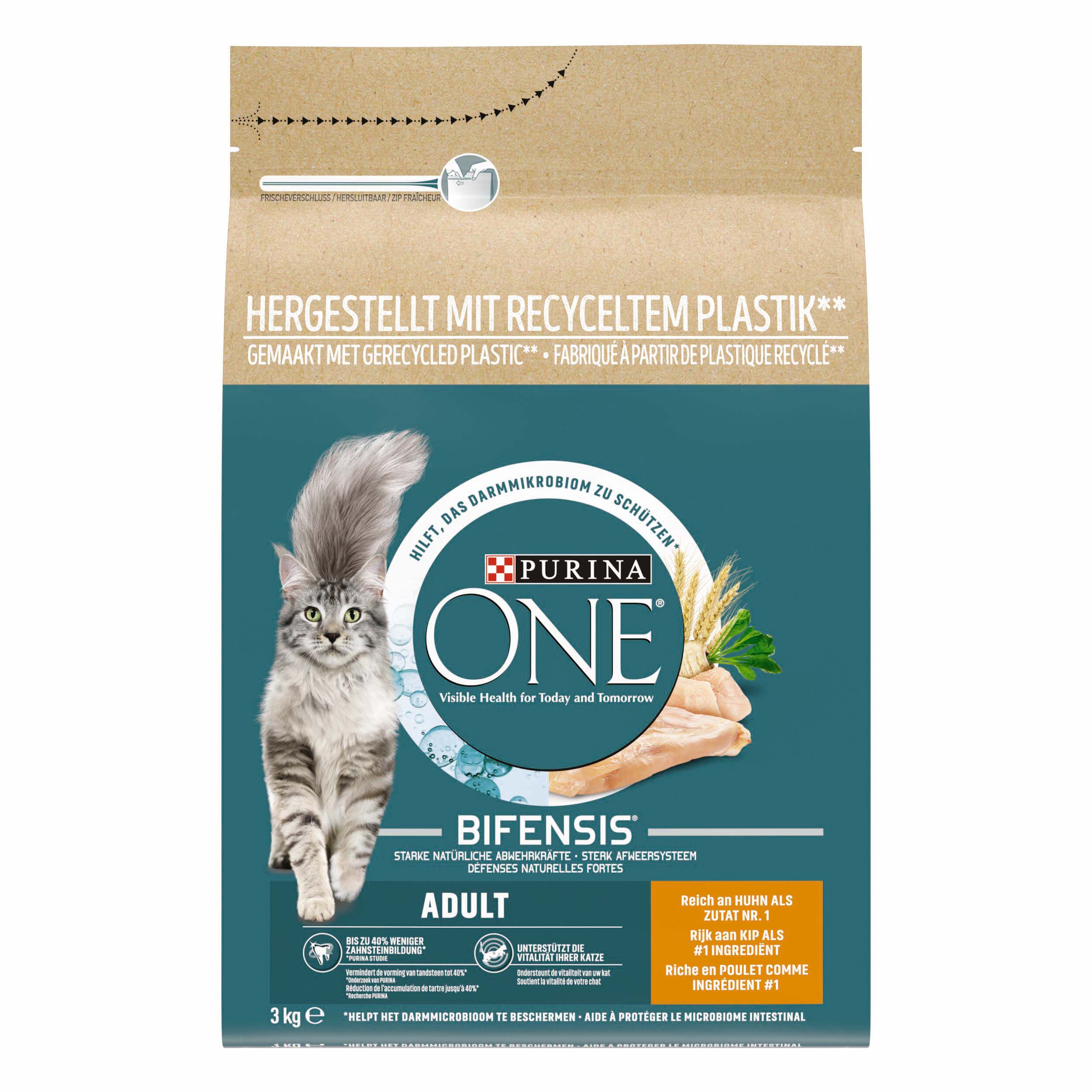 Purina One Adult - Kattenvoer - 3 Kilogram - kip