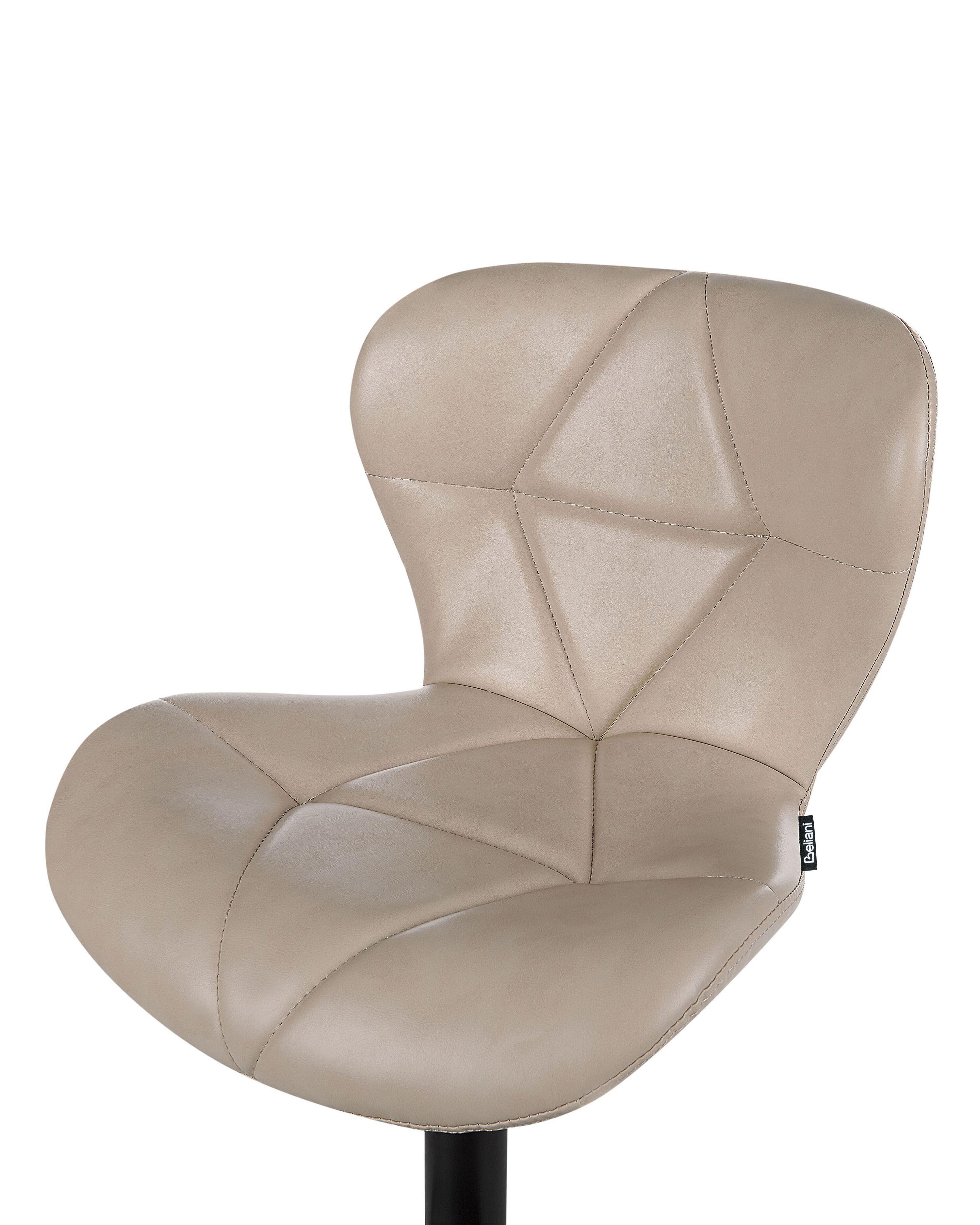 Set van 2 barstoelen VALETTA Kunstleer draaibaar Lichtbeige