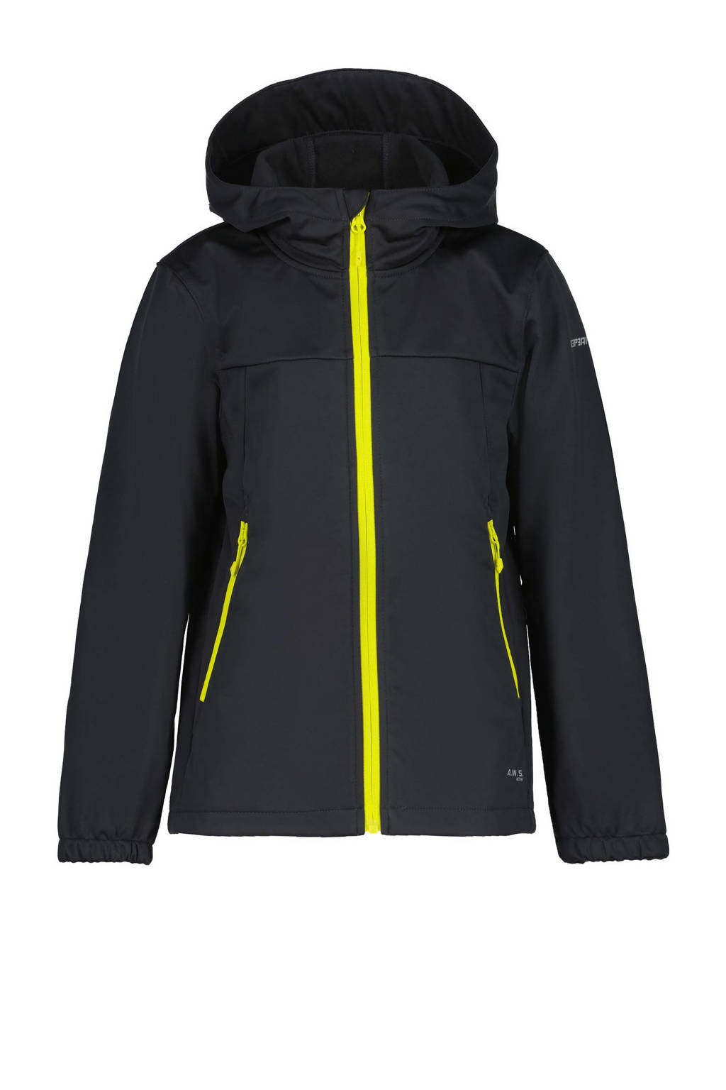 Icepeak softshell jack Kline antraciet/geel