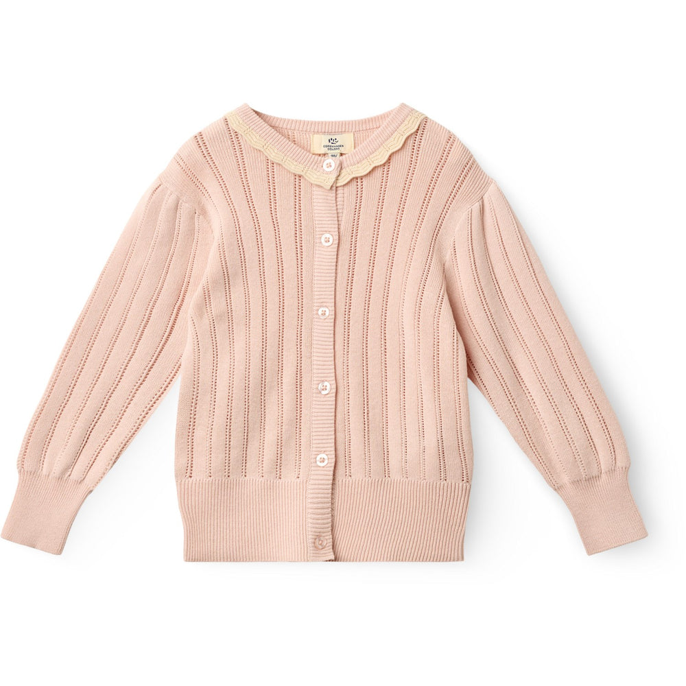 Køb COPENHAGEN COLORS Dusty Rose Comb. Strikket Pointelle Cardigan