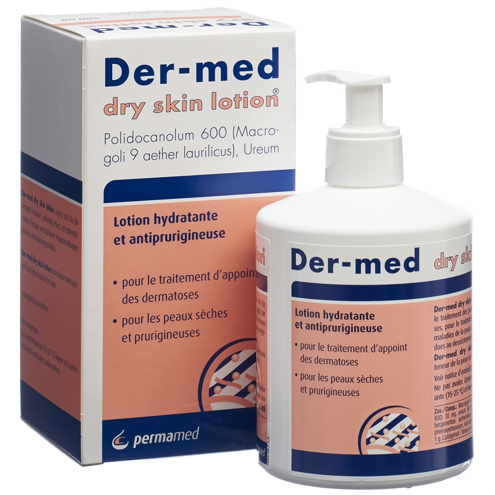 Der-med dry skin Lotion<br>500 ml, Flasche, Emulsion zur Anwendung auf der Haut