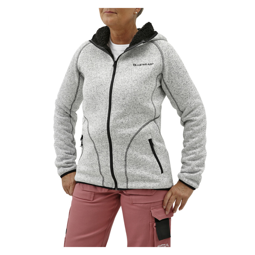 Strikket fleecegenser dame S