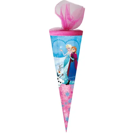 Nestler Schultüte Disney Eiskönigin 2018 50 cm eckig Tüll/Posaborte pink