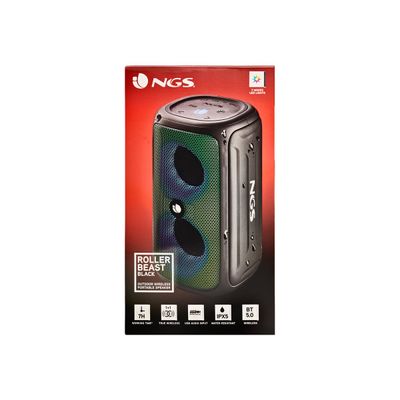 NGS Roller Beast - Mini enceinte sans fil - Bluetooth - 32 Watt - noir