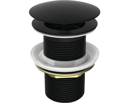 Jungborn 1 1/4 inch spindelventiel, compatibel met OMEGA, LAMBDA en IOTA, matzwart