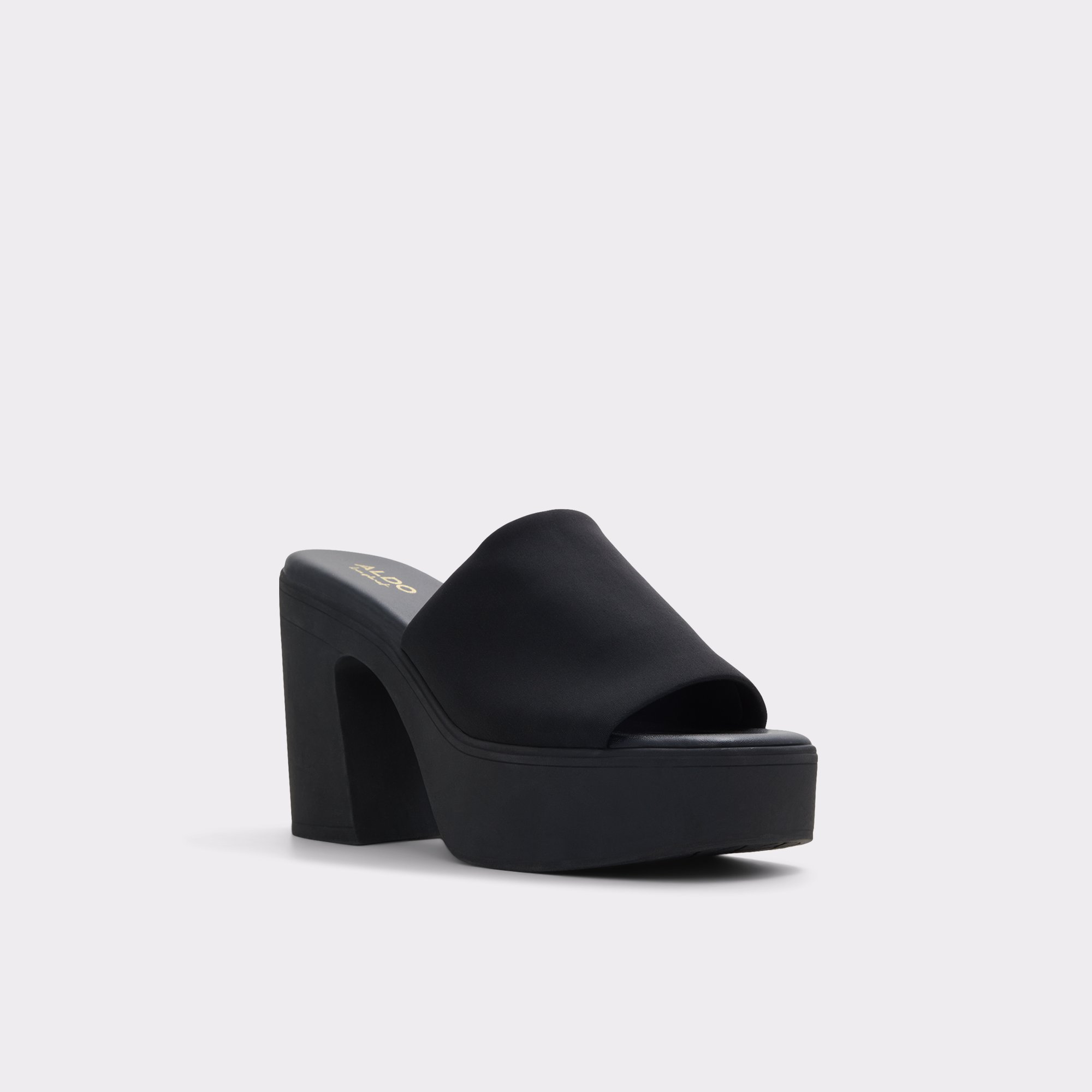 Maysee Black Textile Women Mule Shoes