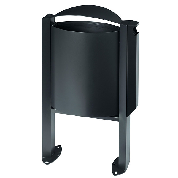 ROSSIGNOL Corbeille sur pied arkea - 40 L - avec cendrier 3l - anthracite mat