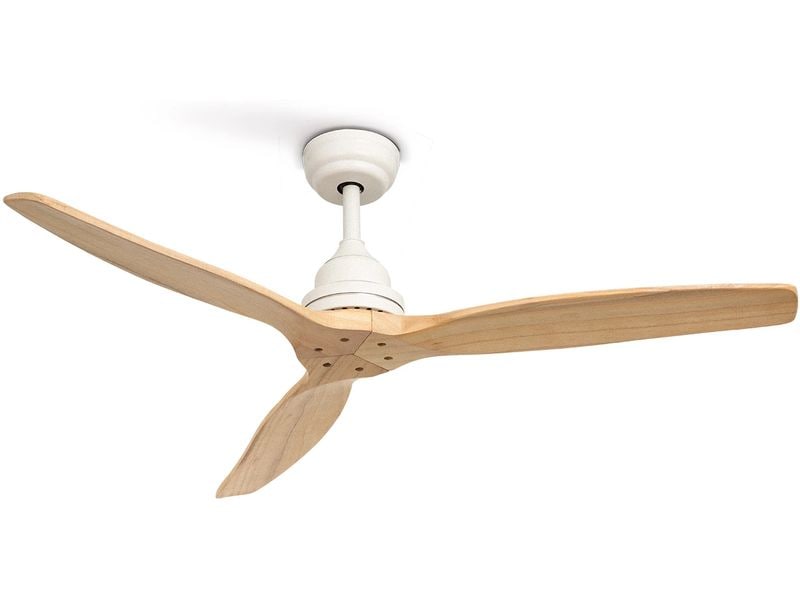 Create Deckenventilator, Holz Weiss Leiser Deckenventilator mit Fernbedienung und 3 Geschwindigkeiten
