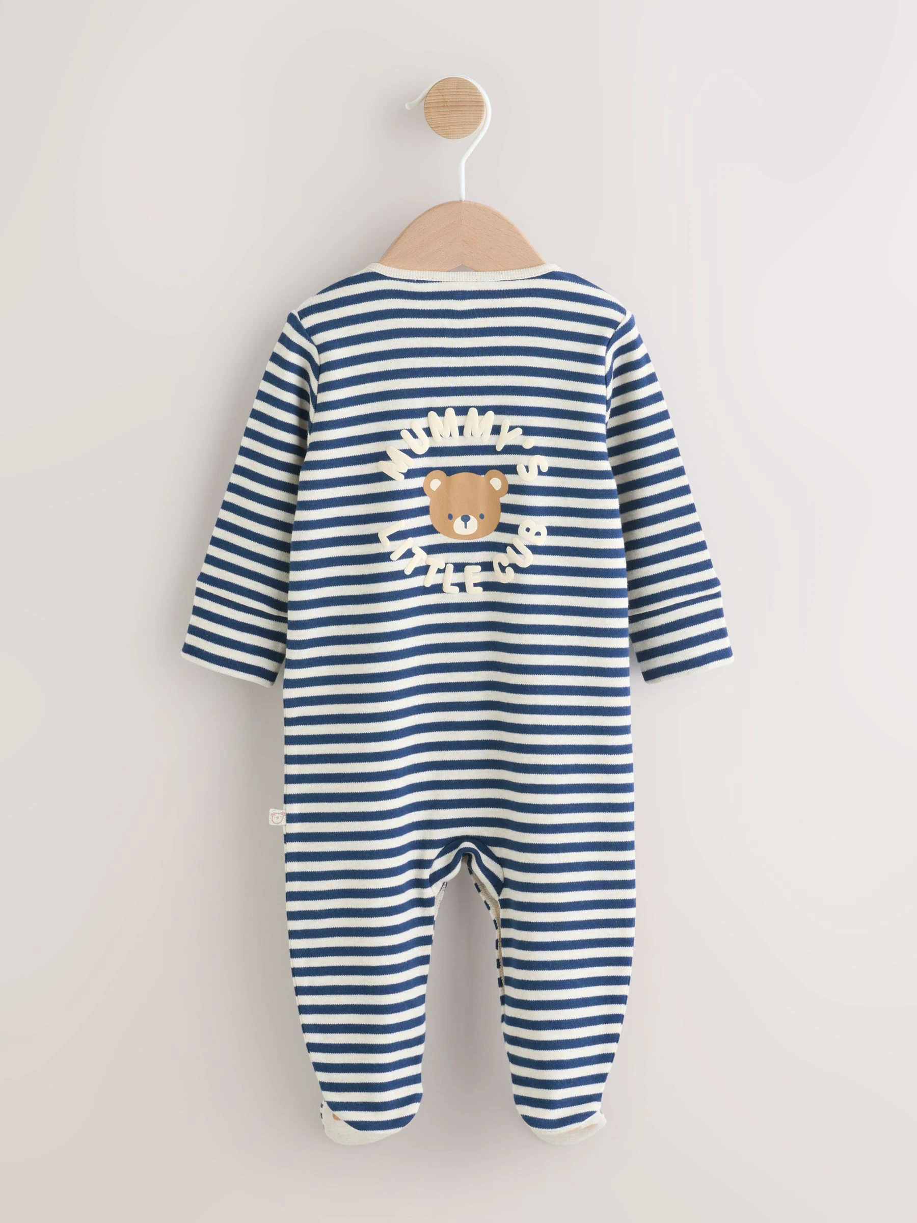 Navy Stripe Mummys Little Cub - Baby Family-pyjama (0-2jr)