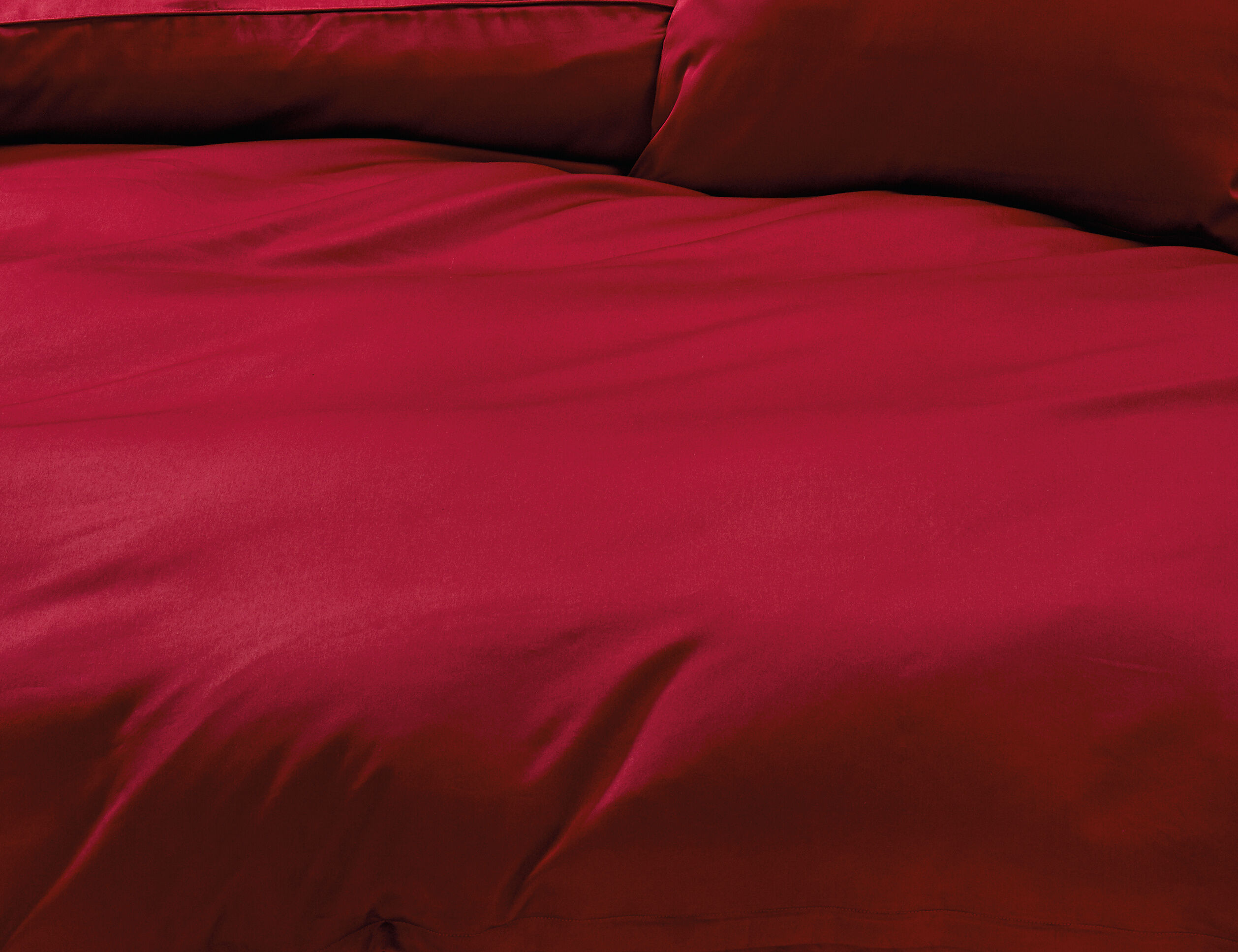 Uni Satin Bettwäsche mit Biese