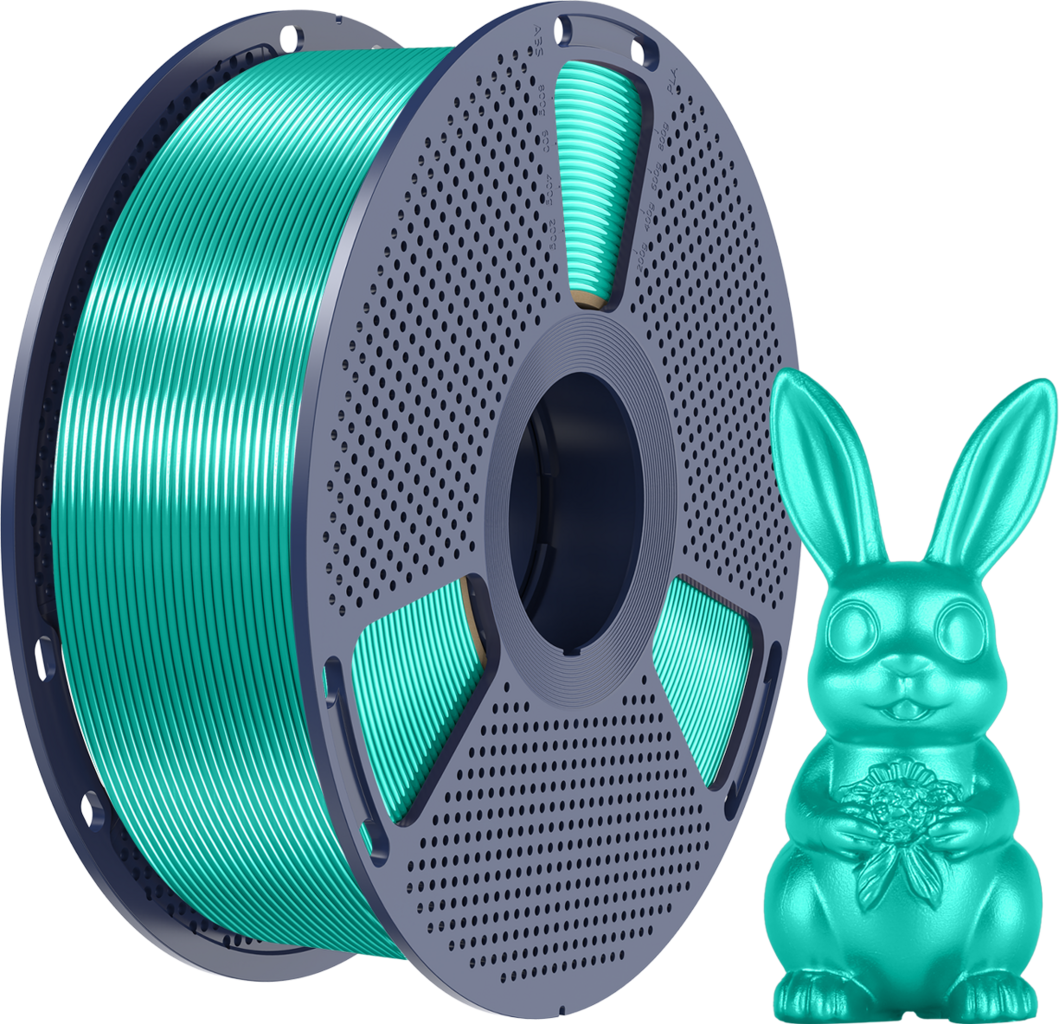 SUNLU  Silk PLA+ Green, 1,75 mm / 1000 g    PLA Material mit glänzendem Finish