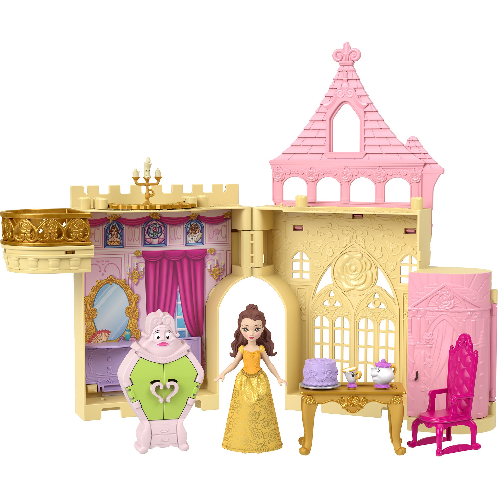 Mattel Spielgebäude Disney Prinzessin Belle´s Magical Surprise Castle Playset