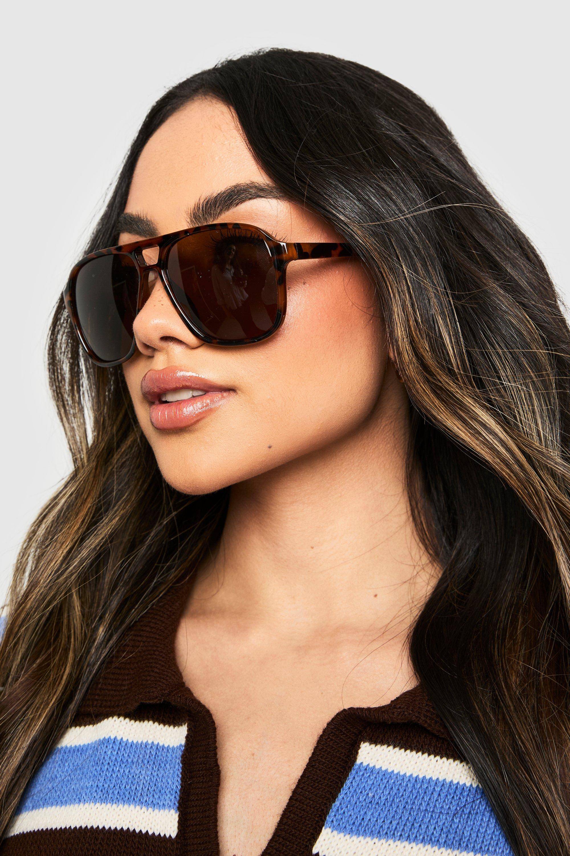 boohoo Lunettes de Soleil Aviateur Rétro Surdimensionnées