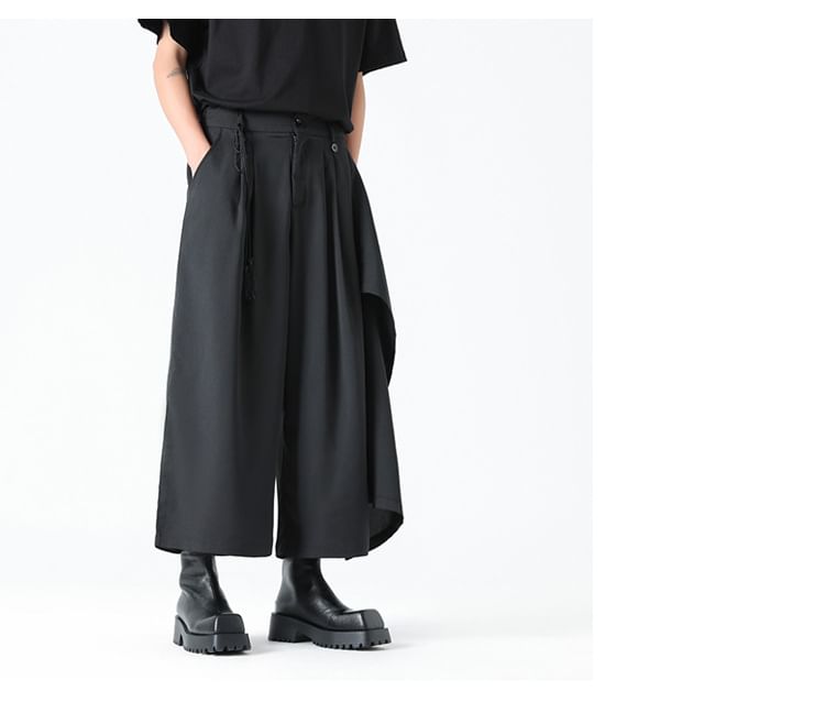 Lefitt - Lage rok met overlay en wijde pijpen