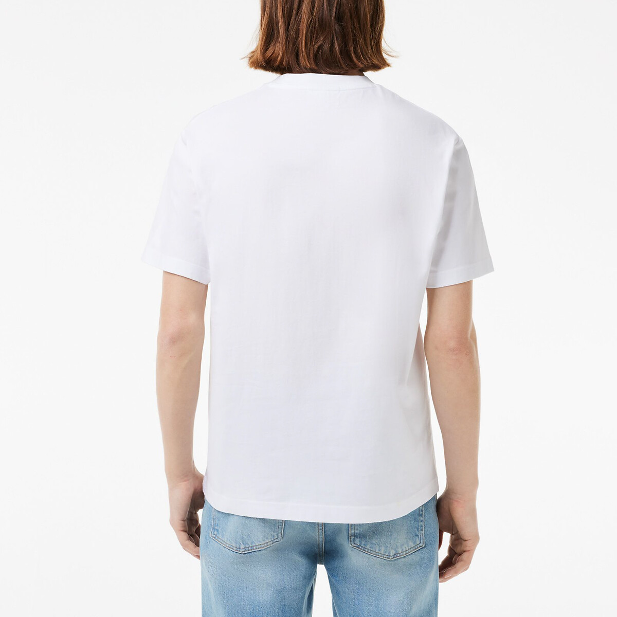 Camiseta LACOSTE em malha com gola redonda