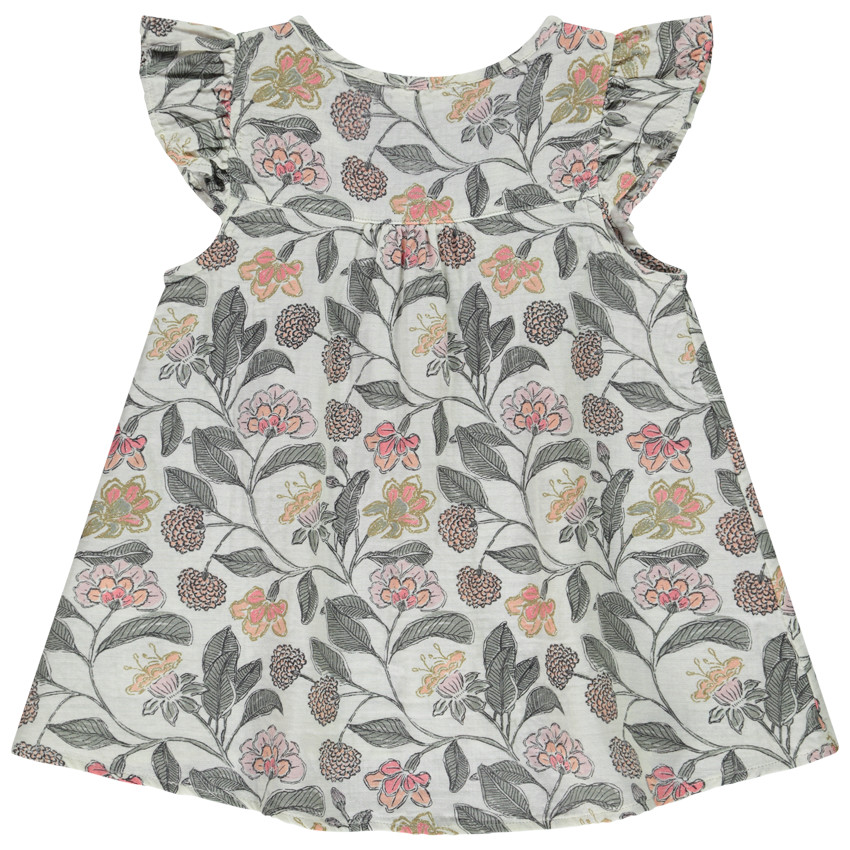 Tunique manches courtes imprimé floral pour fille