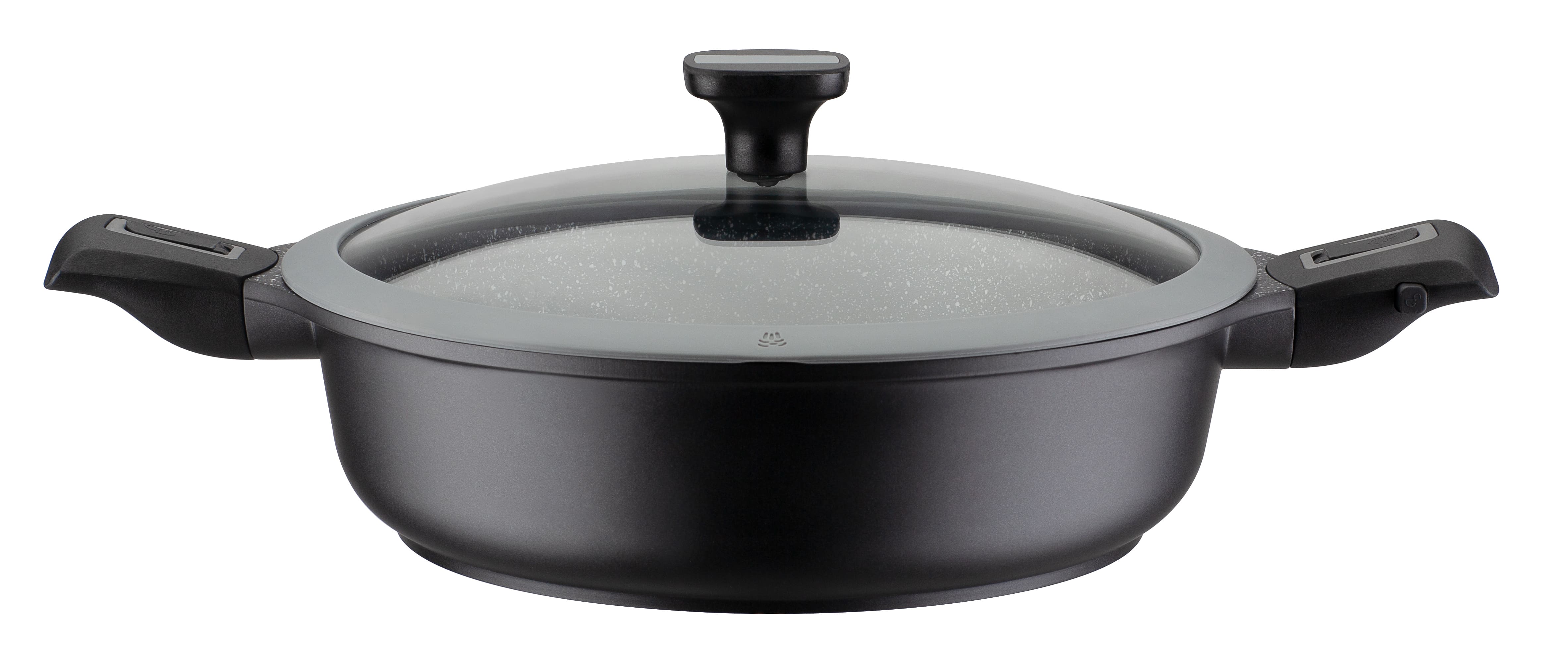 Schmorpfanne EASY CLICK 28 cm mit Glasdeckel 5-tlg.