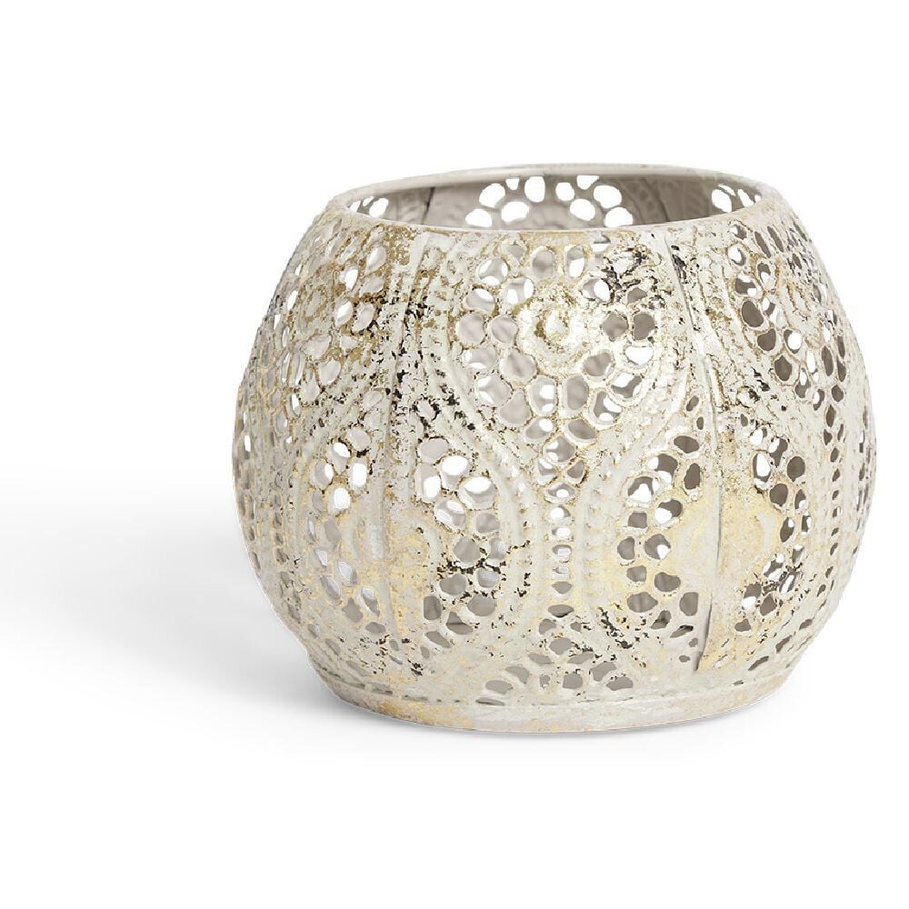Bougeoir en métal Ø9xH.7cm doré