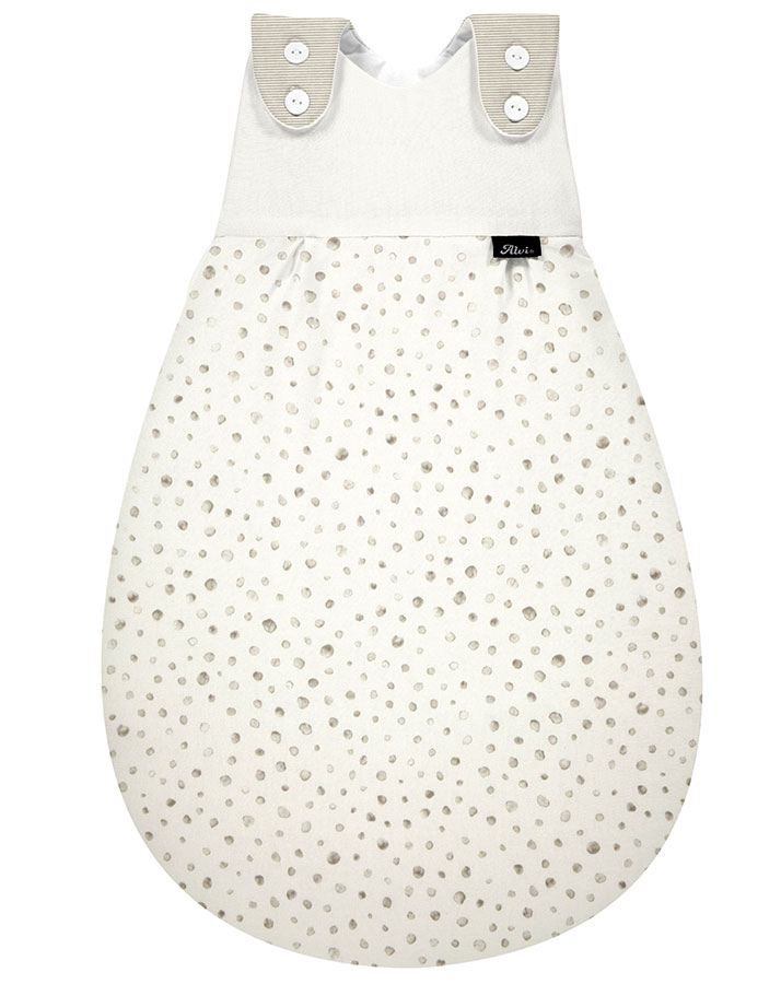 Schlafsack BABY-MÄXCHEN® AUßENSACK – AQUA DOT in weiß