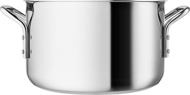 Eva Trio Stainless Steel Gryde 3,6 l keramisk Slip-Let® belægning Polished steel