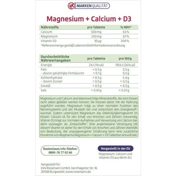 Magnesium + Calcium + D3