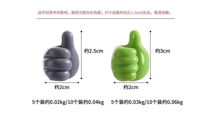 KIizzi - Set van 5: Hand siliconen kleefhaak