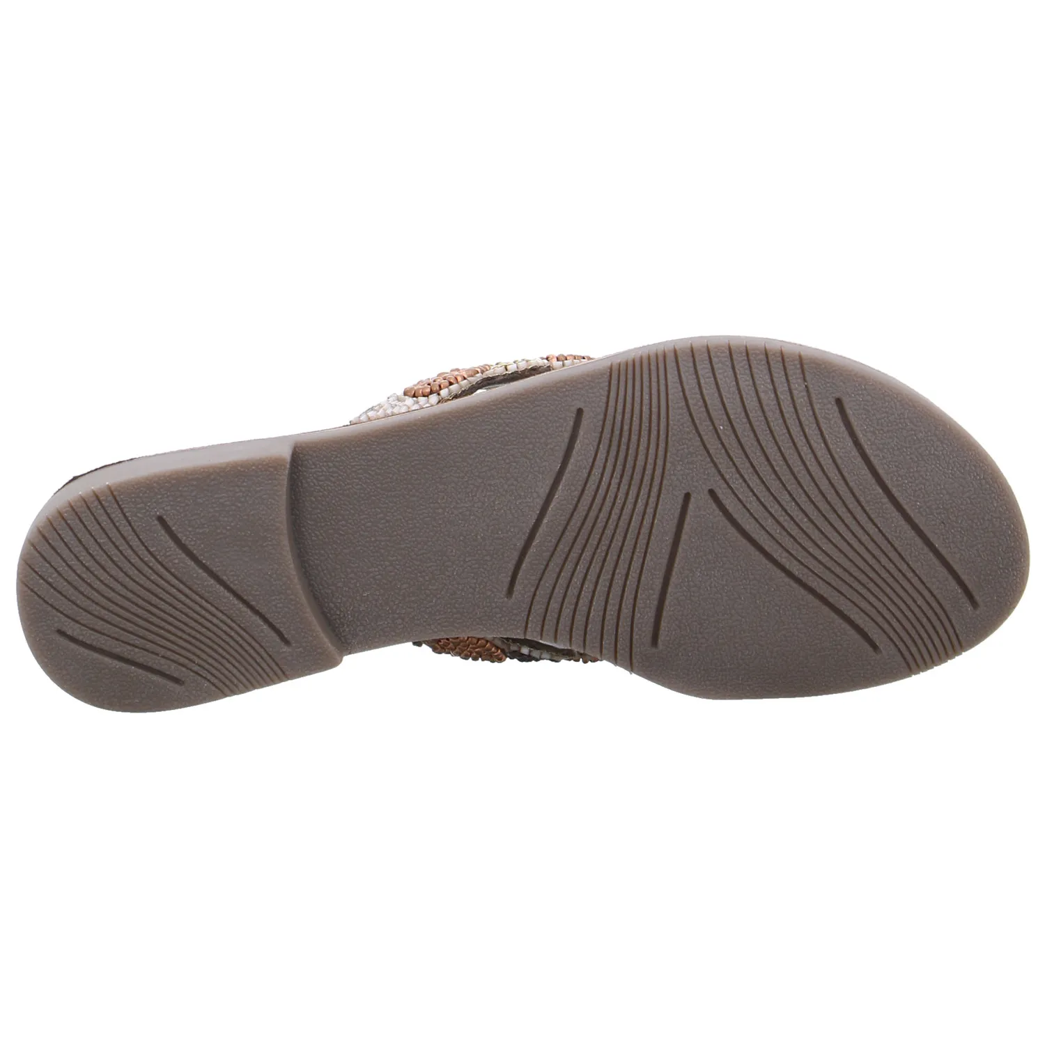 SCHUHENGEL Zehentrenner-FlipFlop Braun Leder