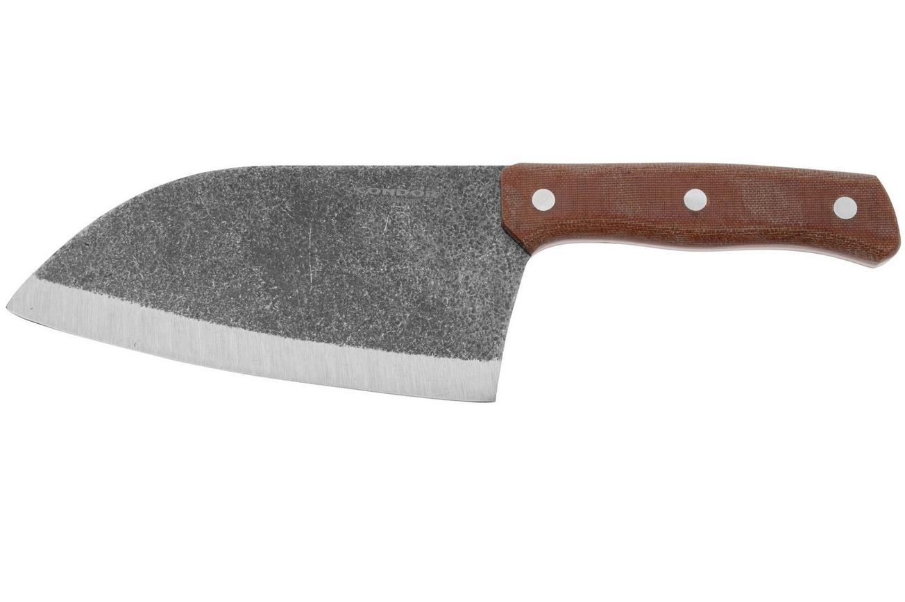 Condor Serbian Kuvar Cleaver CTK5009-62-HC, 1075, Red Micarta, Goran Mihajlovic design, vaststaand mes