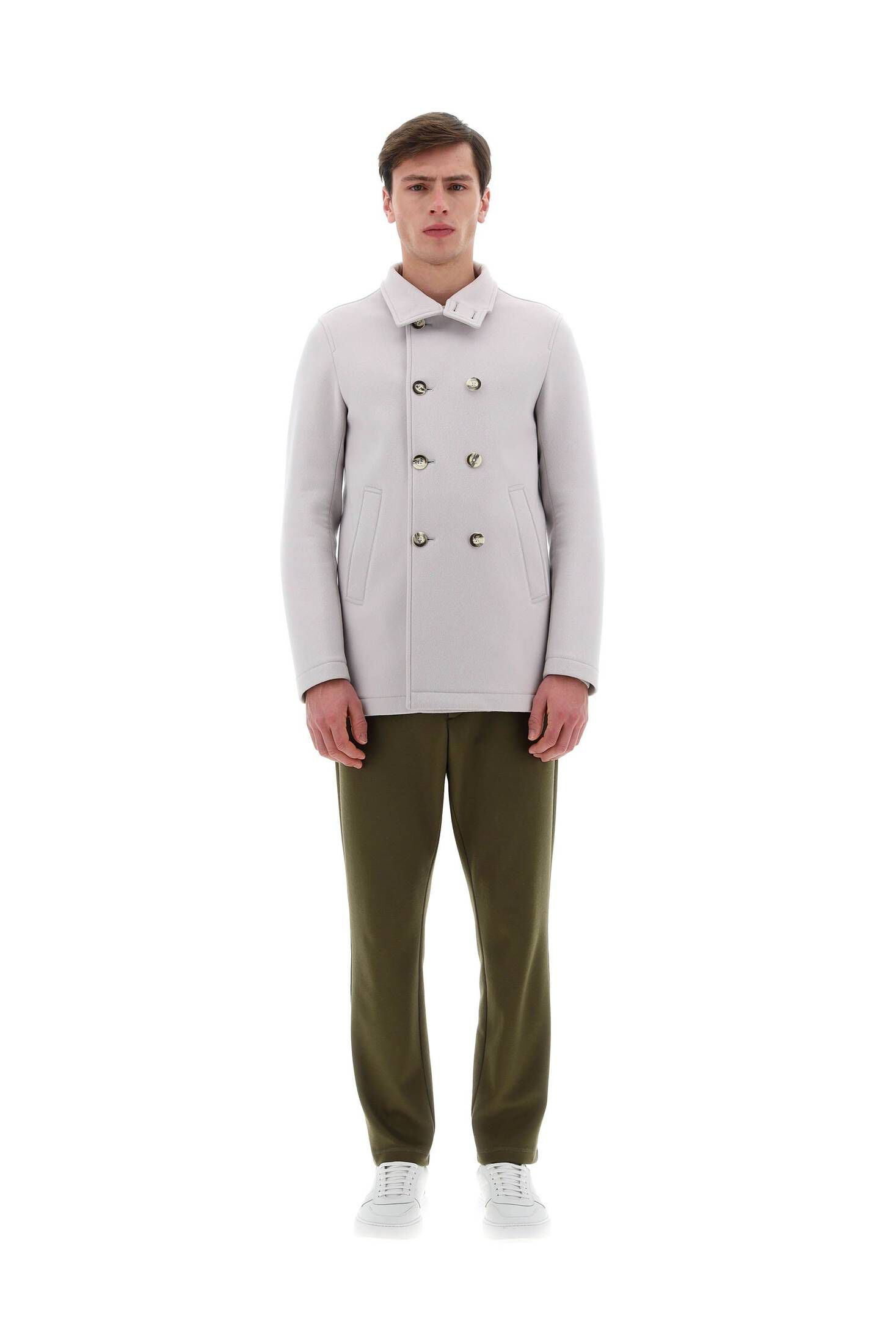 Herno| Herren Kurzmantel aus Wolle und Kaschmir CABAN COAT