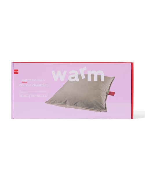 coussin chauffant rechargeable 50x50cm beige