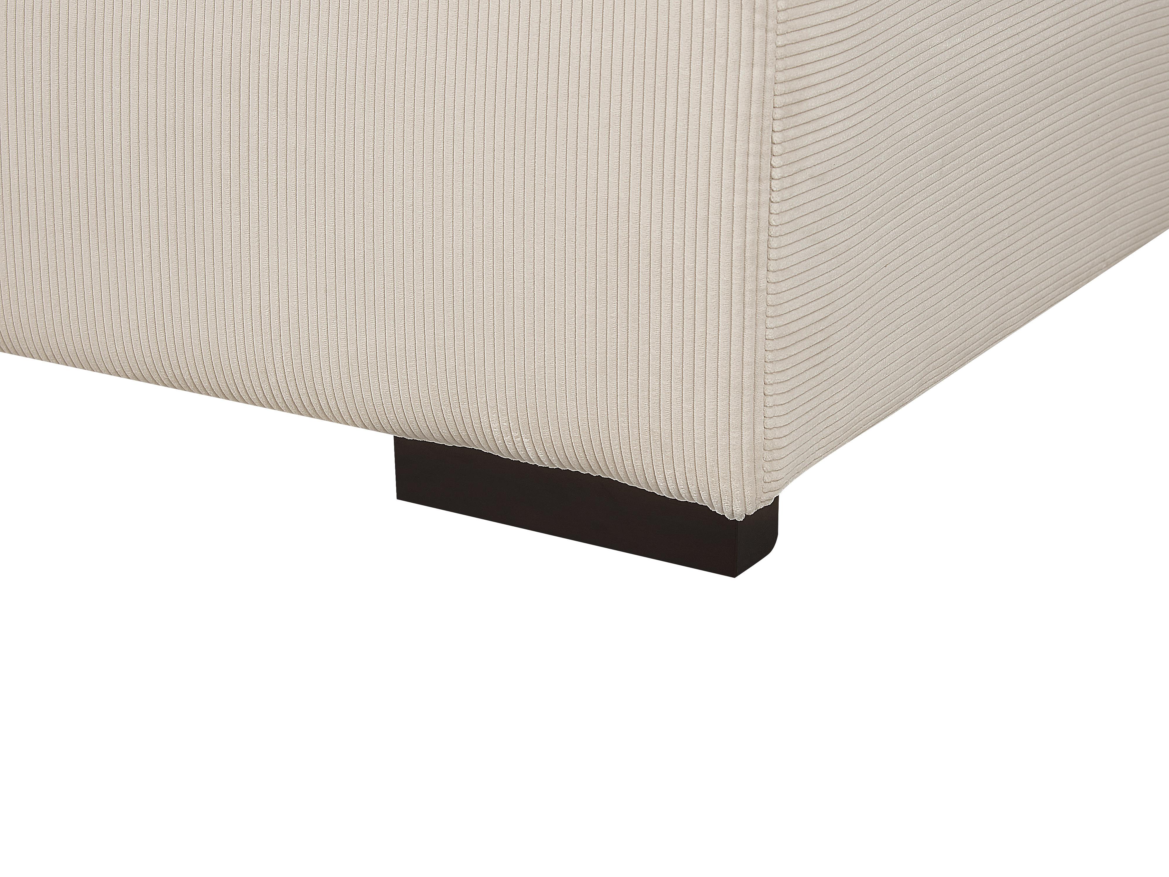 Hoekbank 4-zits LUNGO Corduroy Beige rechtszijdig
