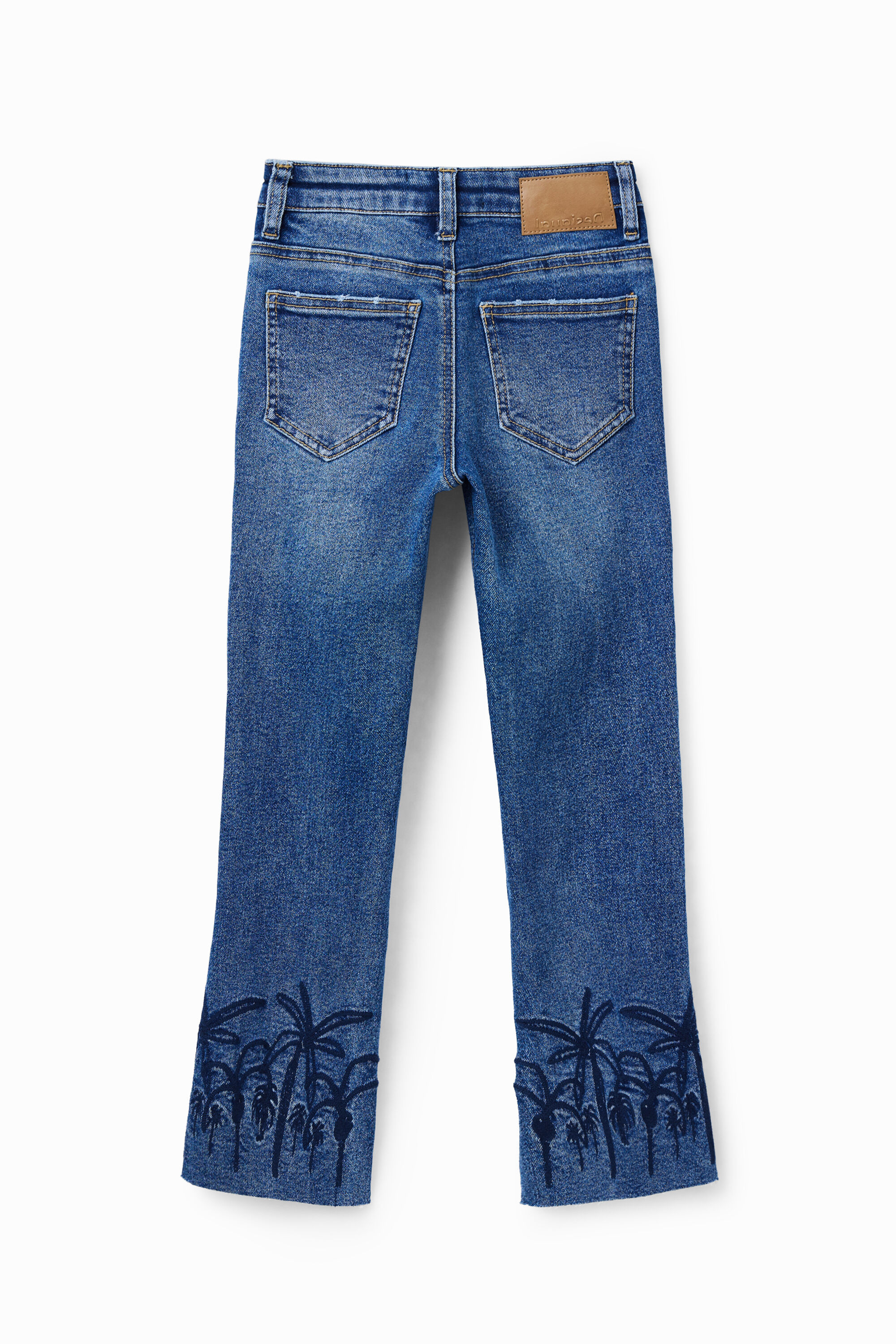 Jean flare long brodé