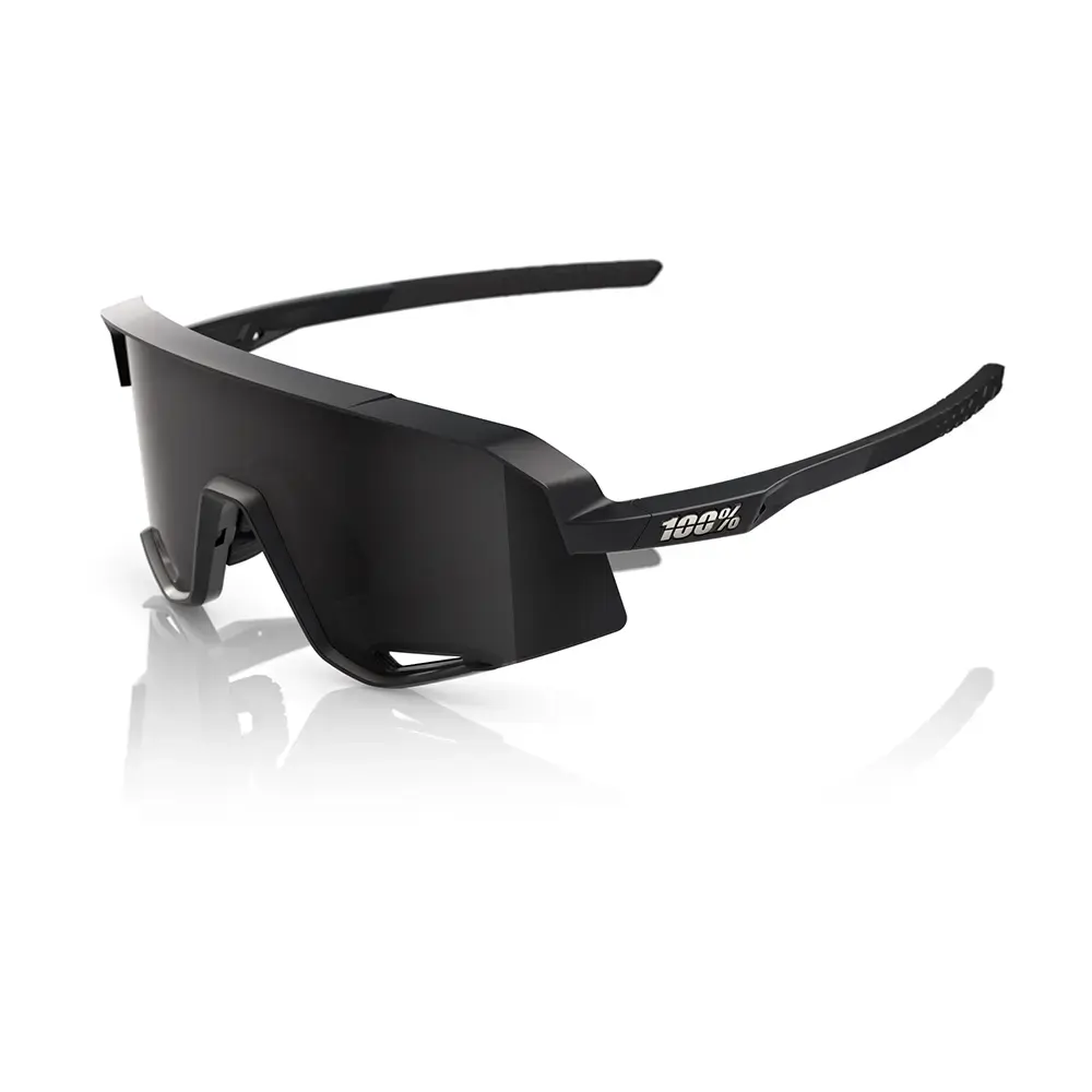 100% Slendale Sport Zonnebril Mat Zwart met Smoke Lens