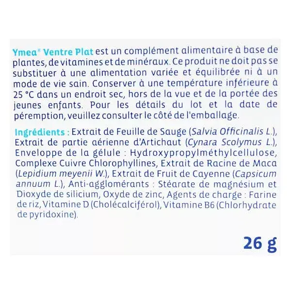 Ymea Ménopause Bouffées de Chaleur et Ventre Plat 64 Gélules