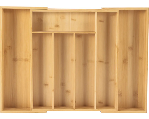 CENTA flexibele bestekbak, BxDxH 33,3-53,3 x 38,4 x 6,5 cm, gemaakt van bamboe