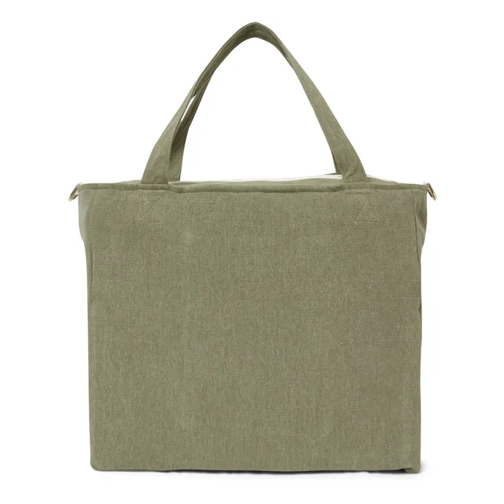 Adorna Sac zippé en lin | Vert kaki