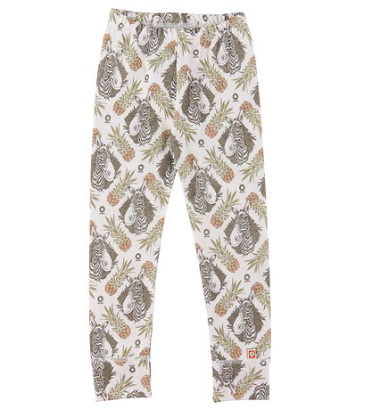 Katvig Leggings - Hvid m. Tropisk M?nster