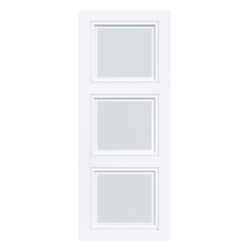 Arne & Bodil binnendeur ABT306 mat glas met blanke rand - extra wit afgelakt