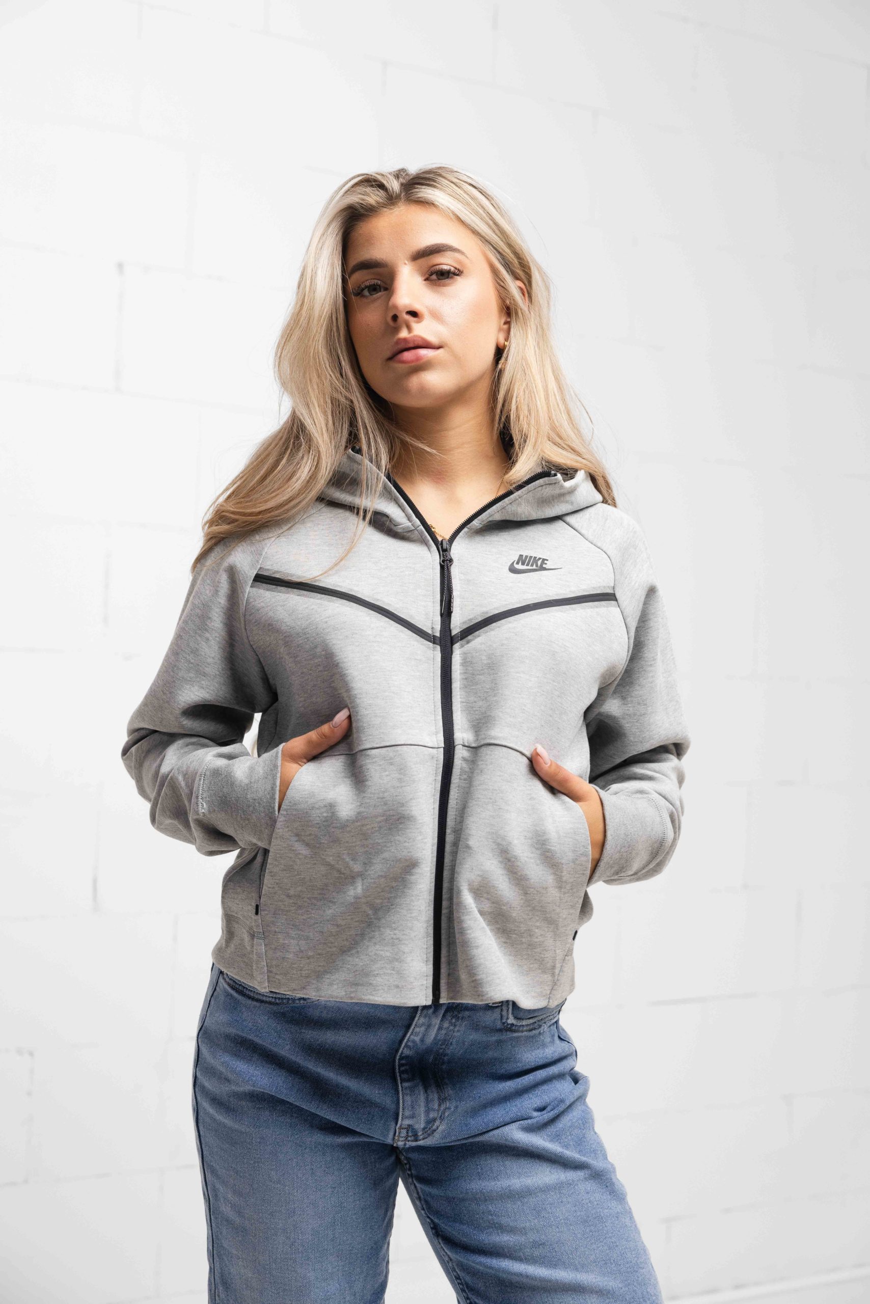 Nike Tech Fleece Trainingsjack Dames Grijs