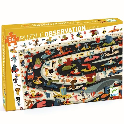 Djeco puzzel observation racebaan - 54st