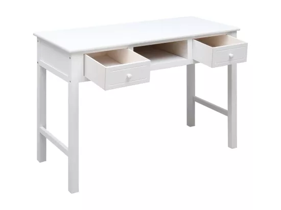 Buffet Blanc 108x45x76 cm Bois de Paulownia massif