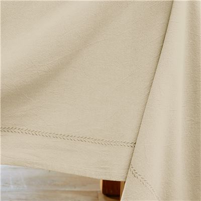 Nappe coton lavé brodé - BECQUET CRÉATION