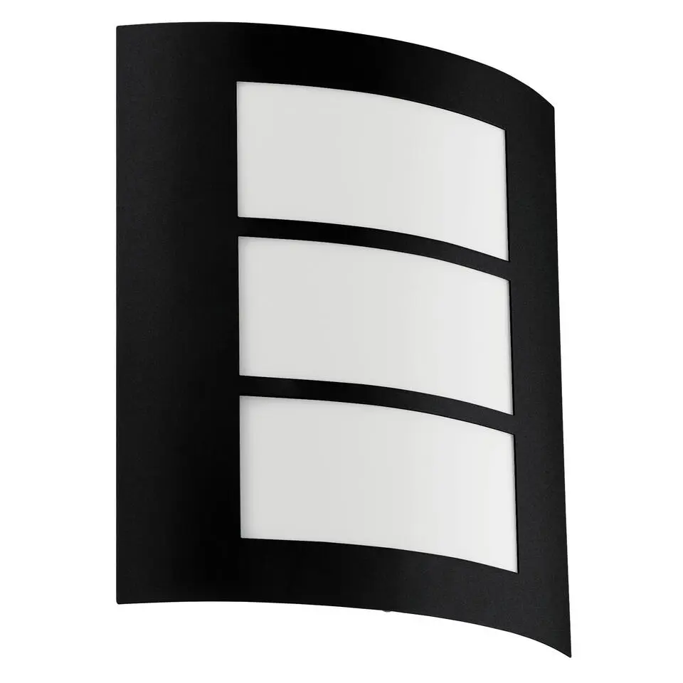 EGLO City Wandlamp - E27 - Kunststof - Zwart/Wit