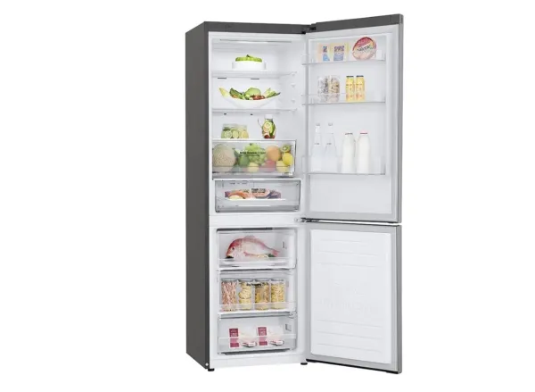 LG Refrigerator GBB71PZDMN A  , Free standing, Combi, Height 186 cm, No Frost system, Fridge net capacity 234 L, Freezer net capacity 107 L, Display, 36 dB, Silver