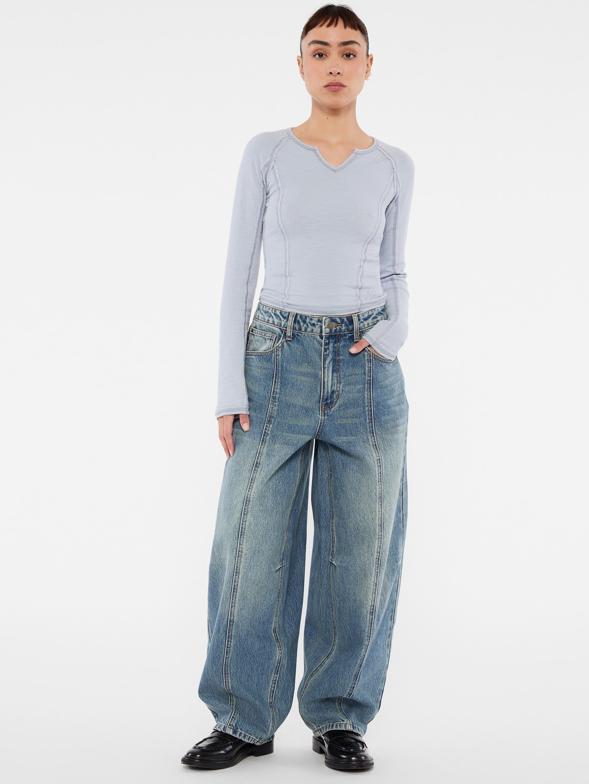 Calça jeans folgada e afunilada GUESS Originals
