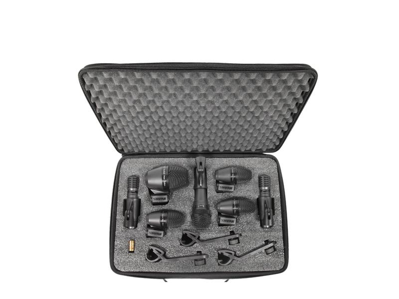 Shure Mikrofone PGADRUMKIT7 Mikrofonset mit vier verschiedenen Mikrofonen sowie Zubehör