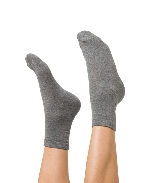 5 paires de chaussettes femme gris chiné