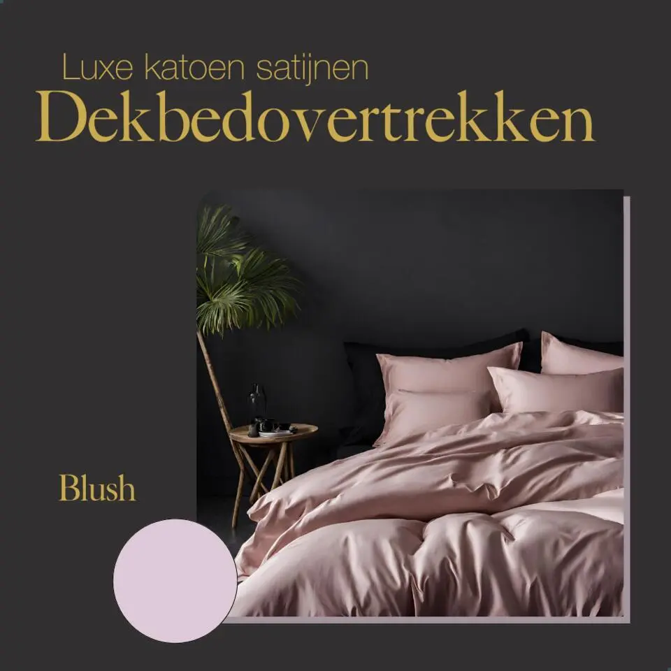 Ten Cate Premium Katoensatijnen Dekbedovertrek 240x200/220 - Blush
